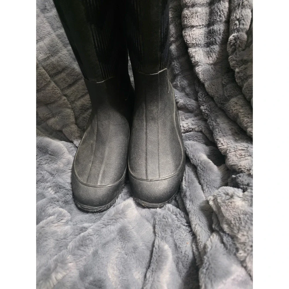 Muck Boot Company Hale Womens Size 7 Black Chevron Waterproof Rain Boots Tall